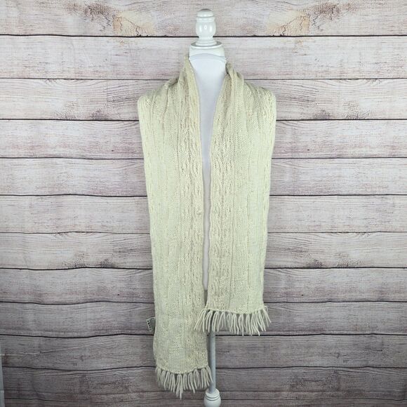 Carraig Donn 100% Merino Wool Scarf Made in Ireland Chunky Knit - Picture 2 of 7